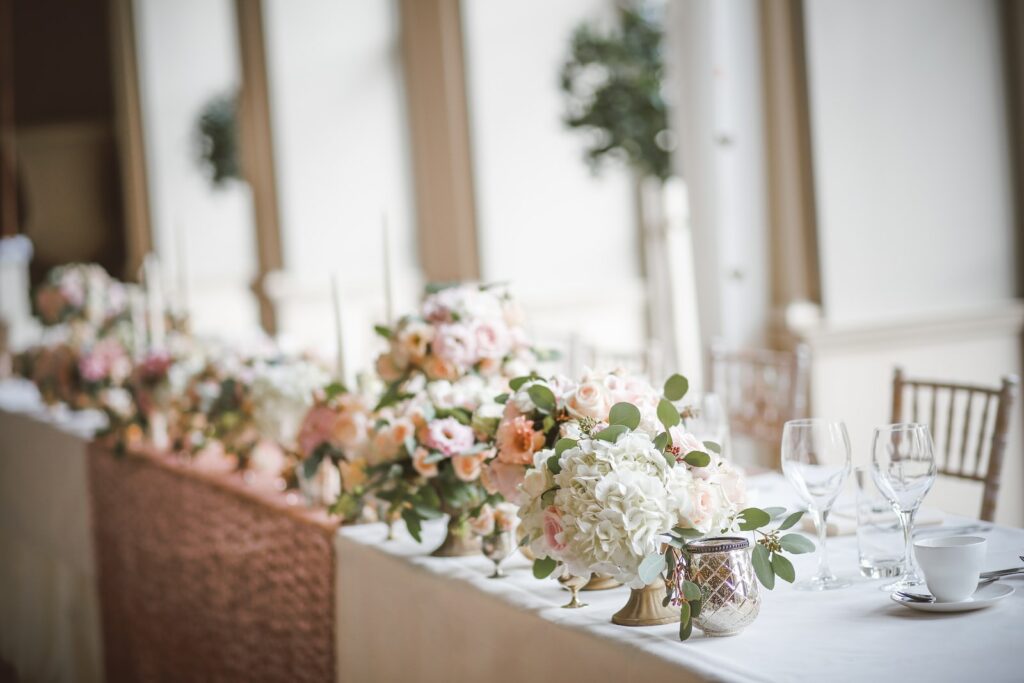 fleurs pour décoration de table mariage